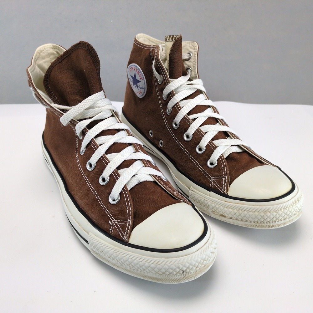 Converse Brown Chuck Taylor All Star High Top Sneakers Mens 10 Womens 12 Y2K Era